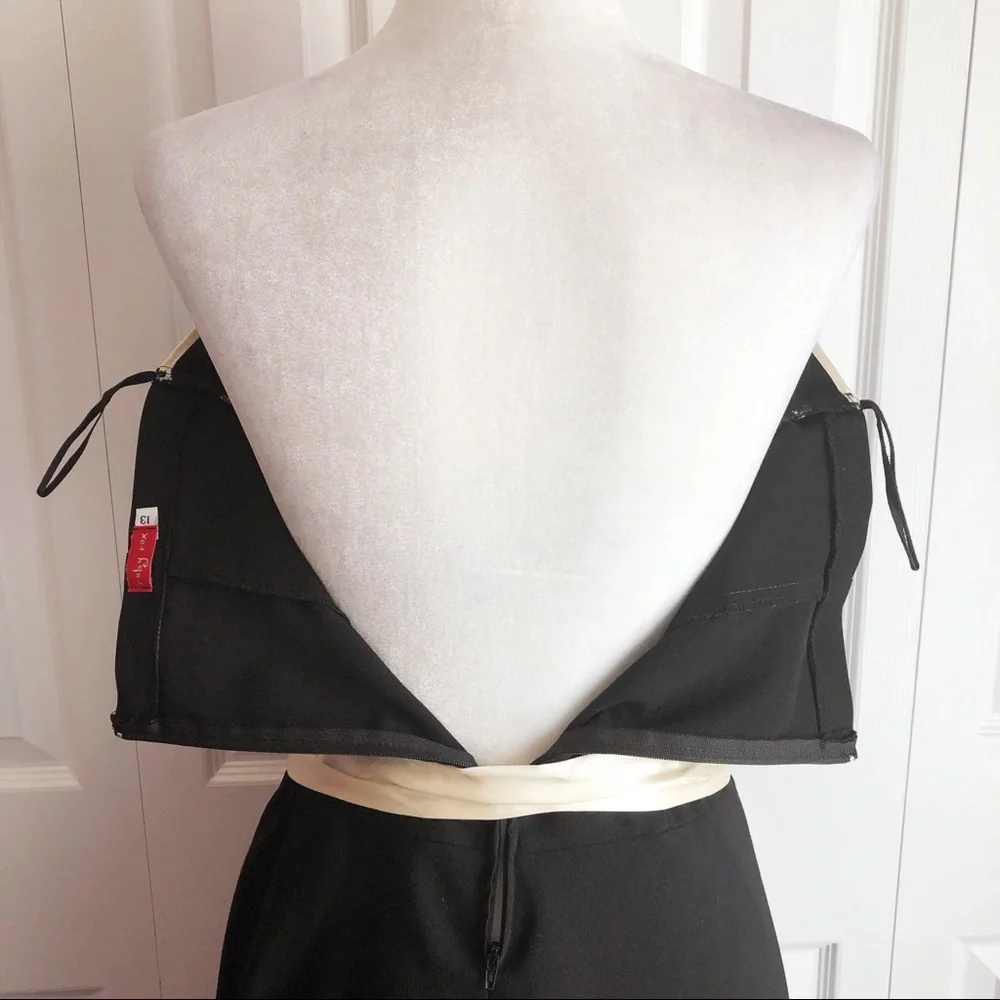Vintage Ruby Rox Juniors' Black & Ivory Strapless Dress